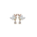 Copper Butterfly Pearl Teardrop Zircon Stud Earrings Sweet Light Luxury Fashion Jewelry view 5