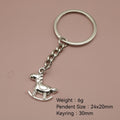 Metal Minimalist Horse Keychain Bag Charm view 2