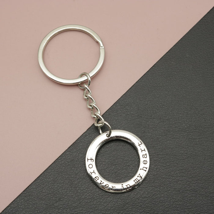 Zinc Alloy Forever Heart Keychain For Memorial Gift