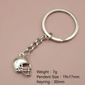 Zinc Alloy Football Helmet Keychain Sports Team Gift Key Ring view 2