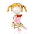 Fashion Alloy Girl Brooch Pin For Dress And Suit Decoration view 5