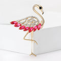 Rhinestone Flamingo Brooch Pin For Women's Dresses And Blazers view 2