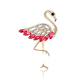 Rhinestone Flamingo Brooch Pin For Women's Dresses And Blazers view 5