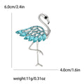 Rhinestone Flamingo Brooch Pin For Women's Dresses And Blazers view 6