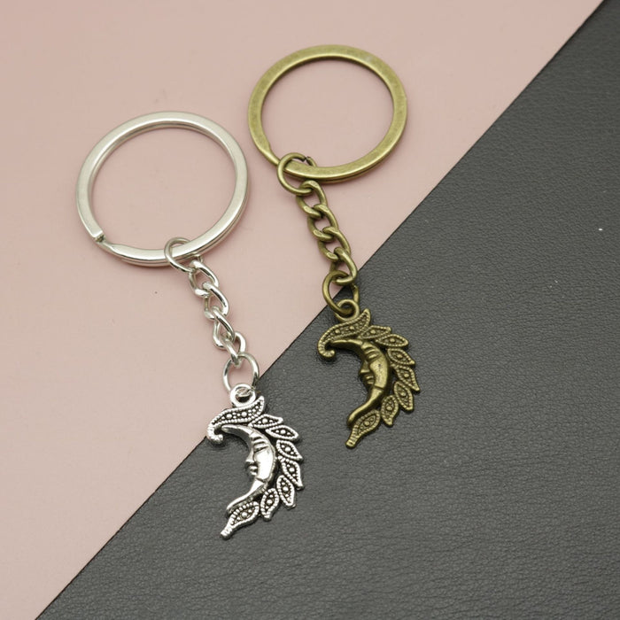 Zinc Alloy Sun Moon Star Keychain Celestial Bag Charm Gift