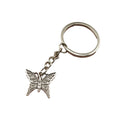 Metal Butterfly Keychain Bag Charm Gift – Silver view 5
