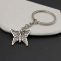 Metal Butterfly Keychain Bag Charm Gift – Silver view 4