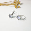 Elegant Round Zircon Stone Huggie Hoop Rhinestone Paved Alloy Clip Buckle Jewelry Earrings view 4