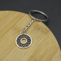 Metal Hollow Round Circle Keychain Bag Charm Gift view 4