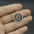 Metal Hollow Round Circle Keychain Bag Charm Gift view 3
