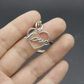 Metal Minimalist Heart Keychain Bag Charm view 3