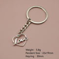 Metal Minimalist Heart Keychain Bag Charm view 2