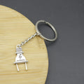 Metal Plug Shape Keychain Creative Bag Charm Gift view 4