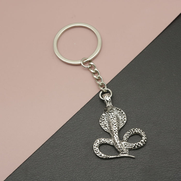 Metal Simple Cobra Snake Keychain Car Key Ring