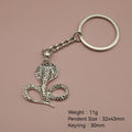 Metal Simple Cobra Snake Keychain Car Key Ring view 2