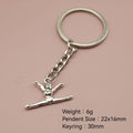 Zinc Alloy Gymnast Athlete Keychain For Sports Gift Bag Charm view 2