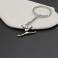 Zinc Alloy Gymnast Athlete Keychain For Sports Gift Bag Charm view 4