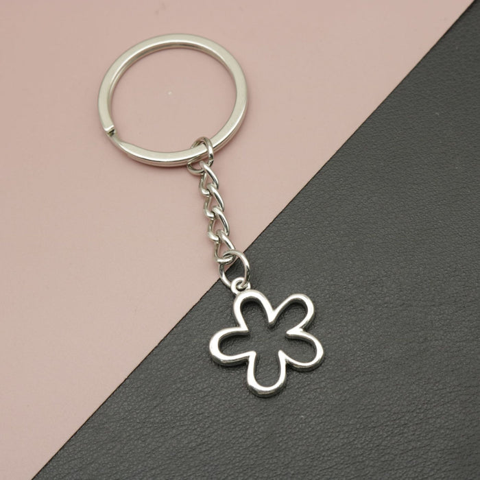 Zinc Alloy Hollow Flower Keychain For Bag Charm Gift