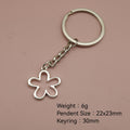 Zinc Alloy Hollow Flower Keychain For Bag Charm Gift view 2