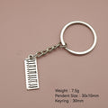 Zinc Alloy Mini Keyboard Keychain Music Gift Key Ring view 2