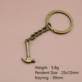Zinc Alloy Simple Hammer Keychain Tool Bag Charm Gift view 2