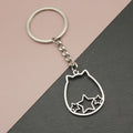 Zinc Alloy Star Cat Head Keychain Cute Bag Charm view 1