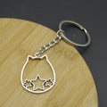 Zinc Alloy Star Cat Head Keychain Cute Bag Charm view 4