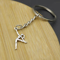 Metal Gymnast Keychain For Bag Charm Gift view 3