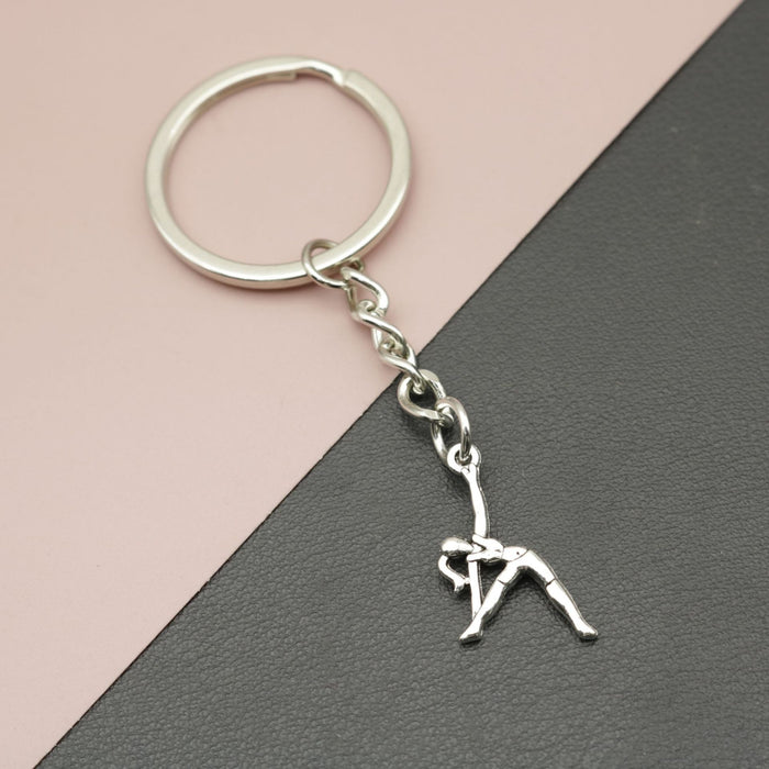 Metal Gymnast Keychain For Bag Charm Gift