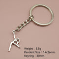 Metal Gymnast Keychain For Bag Charm Gift view 2