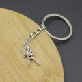 Metal Baseball Player Keychain Bag Charm view 3