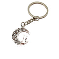 Zinc Alloy Moon Cat Keychain Bag Charm Gift view 5