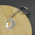 Zinc Alloy Moon Cat Keychain Bag Charm Gift view 4