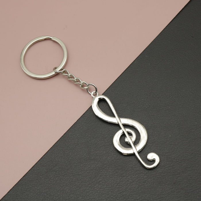 Metal Music Note Keychain Bag Charm Gift