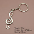 Metal Music Note Keychain Bag Charm Gift view 2