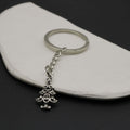 Metal Christmas Tree Floral Keychain Bag Charm Gift view 3