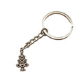 Metal Christmas Tree Floral Keychain Bag Charm Gift view 5