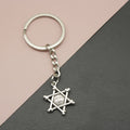 Metal Hexagram Eye Keychain Mystic Key Ring Gift view 1