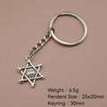 Metal Hexagram Eye Keychain Mystic Key Ring Gift view 2
