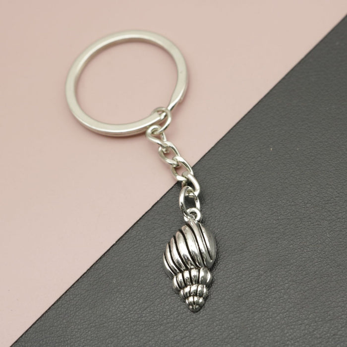 Zinc Alloy Simple Conch Shell Keychain Bag Charm Gift