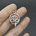 Metal Lotus Flower Keychain Bag Charm Gift view 4