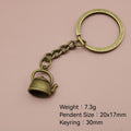 Zinc Alloy Simple Kettle Keychain Bag Charm Gift view 2