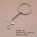 Zinc Alloy Gymnast Athlete Keychain Sport Gift Key Ring view 2