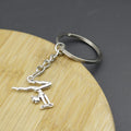 Zinc Alloy Gymnast Athlete Keychain Sport Gift Key Ring view 3