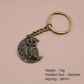 Metal Viking Owl Keychain Bag Charm Gift view 2