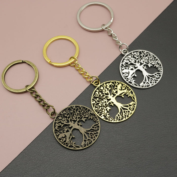 Zinc Alloy Tree Of Life Keychain For Key Ring Gift
