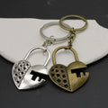 Zinc Alloy Vintage Heart Lock Keychain For Bag Charm view 2