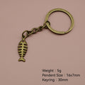 Zinc Alloy Fish Bone Keychain For Bag Charm Gift view 2