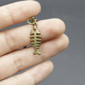 Zinc Alloy Fish Bone Keychain For Bag Charm Gift view 3
