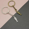 Zinc Alloy Fish Bone Keychain For Bag Charm Gift view 1